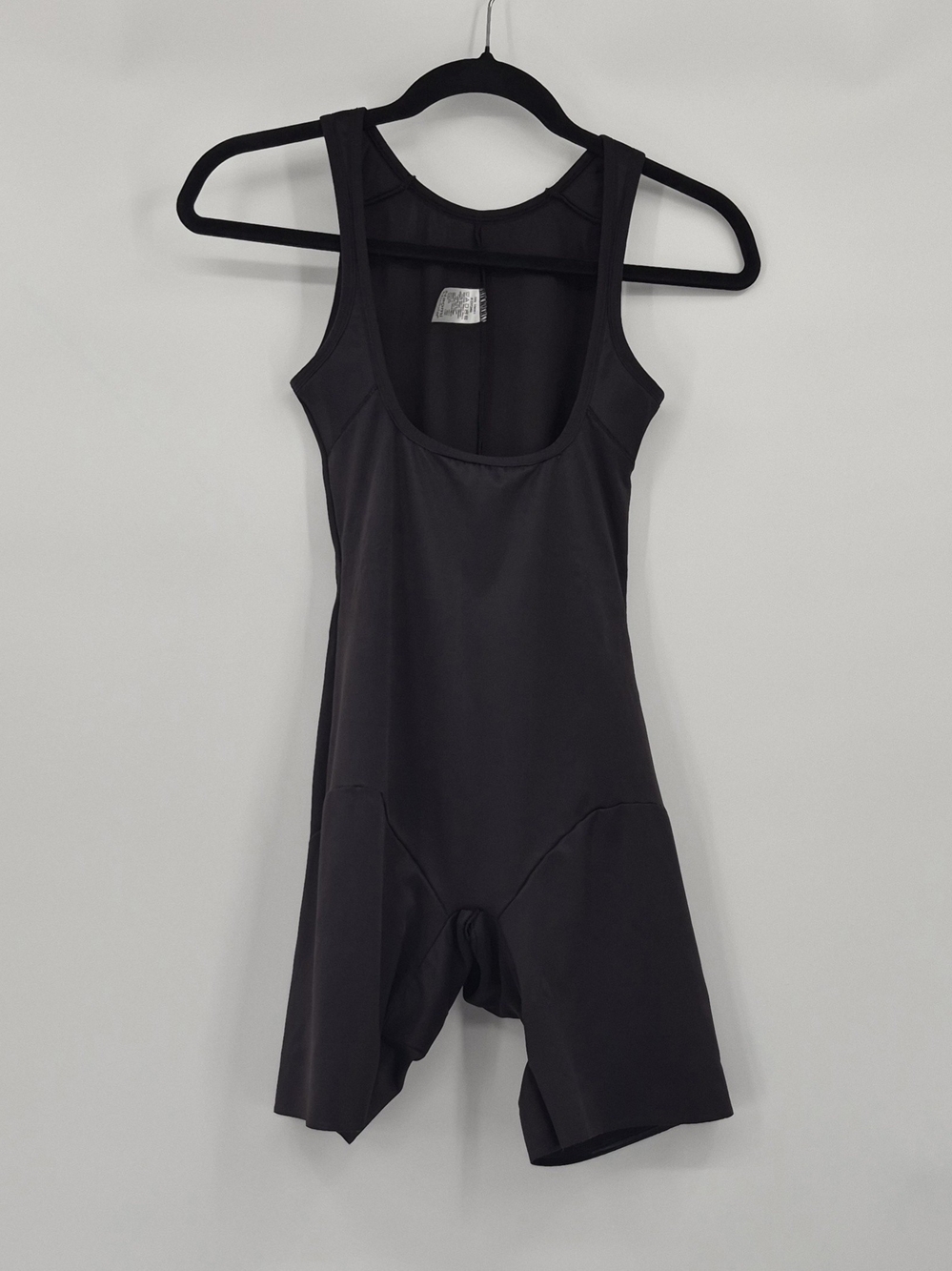 Naomi & Nicole Womens L Shapewear Bodysuit Black 7071 Firm Control Scoop Front